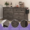 6 Dresser Drawers TV Stand Chest Of Drawer Closet Storage with Side Organizer Bag - 4 of 4