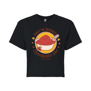Women's - Friends - They've Ruined Cranberry Day Cropped Graphic T-Shirt - 1 of 4