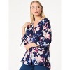 Jones New York Floral Button-Front Collarless Tunic - 2 of 3