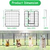 Dog Playpen Outdoor Extra Wide Panels, Heavy Duty Dog Fence with Doors Portable for RV Camping Yard - 4 of 4