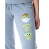 Star Wars Women's The Mandalorian Baby Yoda Shirt and Jogger Pants Pajama Set Grey - 3 of 4