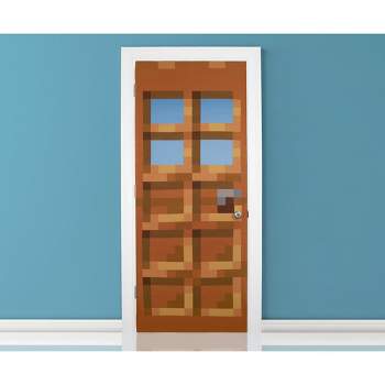 Ukonic Minecraft Oakdoor Fabric Door Cling | 34 x 82 Inches