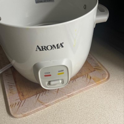 Aroma 4 Cup Pot Style Rice Cooker - White: Nonstick, Stay-cool Handles ...