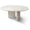 PAGED Modern Luxury Natural Marble Round Coffee Table for Living Room,Stylish Desigh Real Marble Center Table Tea Table End Table - 3 of 4