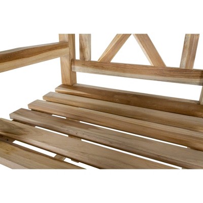Nordic Teak Natural Outdoor Dining Chair with Arm Rests