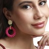 SOHI Women's Hot Pink Casual Drop Earrings - 4 of 4