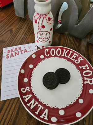 Cookies for santa plate set best sale