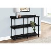 Monarch Specialties Accent Table Console Entryway Narrow Sofa Living Room Bedroom Black Marble Look Laminate Black Metal Contemporary Modern - 2 of 4
