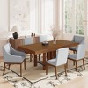 NicBex 7-Piece Dining Table Set for 6,Modern 76.4 Inch Large Extendable Kitchen Table with Upholstered Side Chairs,Chair - 2 of 4