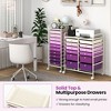 Tangkula 12 Drawers Rolling Storage Cart Classroom Organizers with Wheels for Tools Scrapbook Craft Paper Purple - 4 of 4