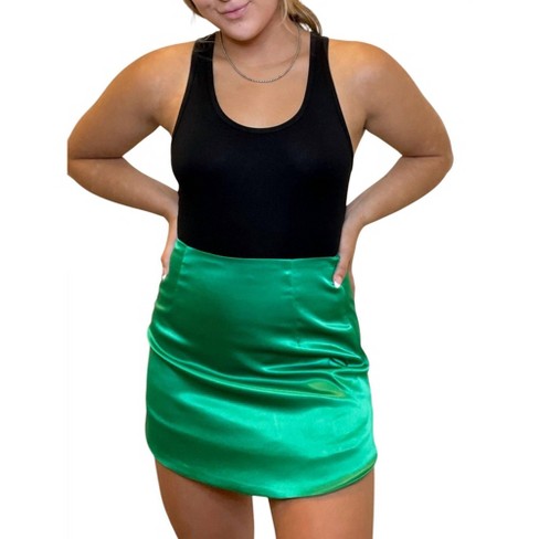 Women's Wish Me Luck Satin Mini Skirt - The Vintage Shop - image 1 of 3