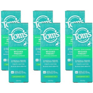 Tom's Of Maine Wicked Fresh Anitcavity Toothpaste Spearmint Ice - Case of 6/4 oz - 1 of 4