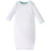 Hudson Baby Infant Boy Cotton Long-Sleeve Gowns 3pk, Alarm Clock - 2 of 4