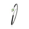 Ross-Simons 0.60 ct. t.w. White Zircon and .10 ct. t.w. Chrome Diopside Snake Cuff Bracelet With Black Enamel in Sterling Silver Size 7 - 3 of 4