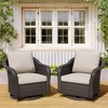 UPTION 2-person Outdoor Patio Rattan Swivel Rocking Chair - 3 of 4