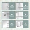 CAVINAS 36x28" Wall Mounted Medicine Cabinet,Bathroom Storage Cabinet with Mirror,Adjustable Shelves,1 Door&Towel Hooks,Bathroom Organizer - 4 of 4