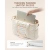 Tote Bag for Women, Quilted Puffer 15.6 Inch Laptop Handbag with Zipper, Large Lightweight Shoulder Bag - 4 of 4