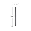 John Timberland Modern Outdoor Direct Burial Post Light Pole Black Cast Aluminum 84" for Post Garden Yard - 4 of 4