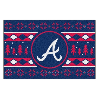 MLB Atlanta Braves 19"x30" Holiday Sweater Rug