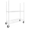 Shelving.com 2-Tier Wire Pool Cart - 18"d x 48"w x 64"h - 2 of 2