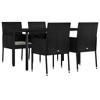 vidaXL Garden Dining Set Black, Cream White - 3 of 4