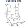 2 Pcs Set High Back Patio Chair Cushions, Tufted Rocking Chair Cushions - 4 of 4