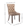 FURNIinspire Dining Chairs Dining Room Chair Dining Table Chairs, Set Of 2 Kitchen Chairs Velvet Upholstered Dining Chair, Beige, 24.4"*19.7"*37.5" - 3 of 4