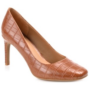 Journee Collection Womens Monalee Square Toe Mid Heel Pumps - 1 of 4