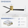 Airsurfer 52-inch 3-Blade Flush Mount Ceiling Fan with LED Light and Remote - 2 of 4