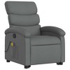 vidaXL Dark Gray Fabric Massage Power Lift Recliner Chair with Manual Tilt - Elderly Stand Up Armchair, Vibrational Massage, Comfort Padding - 3 of 4