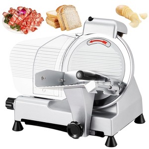 Commercial Meat Slicer, Adjustable Deli Slicer with Stainless Steel Blade & Food Tray - 1 of 4