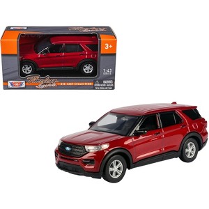 2023 Ford Explorer Red Metallic "Timeless Legends" Series 1/43 Diecast Model Car by Motormax - 1 of 4