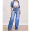 Women's Iridescent Rhinestone High-rise Wide Leg Jeans - Vibrant M.I.U - 4 of 4
