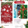 Aoibox 4 Pack Christmas Door Cover Decorations 71 x 35 Inch Merry Christmas Gift Box Banner for Indoor Outdoor Party Photo Backdrop - 2 of 4