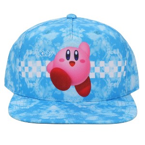 Kirby Cloud Pattern Blue Youth Snapback Cap - 1 of 4