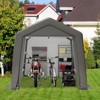 Outdoor Portable Storage Shelter – Waterproof UV-Resistant Garage Tent with Zipper Doors & Vents - 4 of 4
