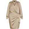 Women's Plus Size Genevieve Dress - taupe | CITY CHIC - 4 of 4
