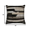 HomeRoots 18" Black and White Cowhide Throw Pillow - 3 of 4