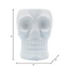 Sagebrook Home Ceramic Skull Vase - Contemporary Decorative Skull Vase for Succulents or Small Plants - Indoor or Outdoor Skull Vase - 4 of 4