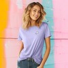Dalix Ghost Embroidered Cotton Relaxed Fit Short Sleeve Crewneck Tee Shirt Women - 2 of 4