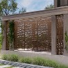 PexFix 72 in. x 47 in. Outdoor Privacy Rectangle Screen Galvanized Steel Panel Divider in Brown - 2 of 4