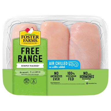 Foster Farms No Antibiotics Ever Boneless Skinless Chicken Breasts - 1.25-2.5lbs - price per lb