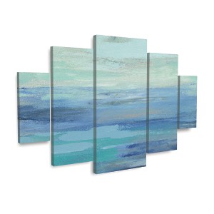 Trademark Fine Art -Silvia Vassileva 'Sunset Beach Ii No Orange' Multi Panel Art Set Large Diamond - 1 of 3