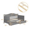 NicBex Twin Size Daybed with Storage 78.2" Wooden Daybed Frame with 2 Spacious Drawers for Living Rooms - 2 of 4