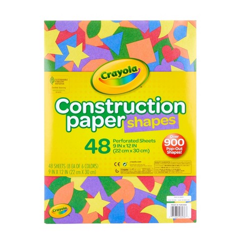 Crayola Bulk Construction Paper Set, Shapes & Stencils, 144 Sheets