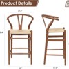 FONTOI Accent Chairs, High Footstool Frame with Cozy Cushions and Solid Backrests, Designed for Cozy Living Areas, Brown, 21.3"*20"*39.4" - 4 of 4