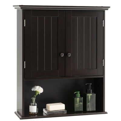 Costway Wall Cabinet Hanging Bathroom Storage Cabinet 27.5'' Height  Adjustable : Target