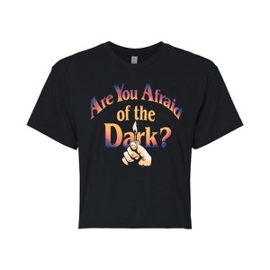 Women's - Are You Afraid of the Dark - Match In Hand Logo Cropped Graphic T-Shirt - 1 of 4