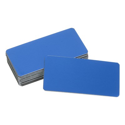Unique Bargains Anodized Aluminium DIY Engraved Blank Nameplate Office Signages 12 Pcs
