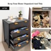 4 Fluted Drawer Dressers for Bedroom, Mid Century Modern Dresser for Bedroom Living Room Hallway Closet - 4 of 4